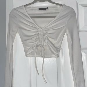 PrettyLittleThing Adjustable Tie Long Sleeve Size US 2